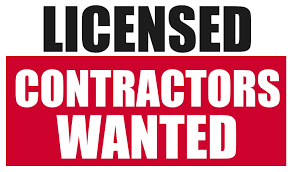 Licensed Contractors Wanted